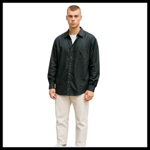 Robert Graham Black  Button Down‎ Shirt Paisley Pattern Long Sleeve 2XLT